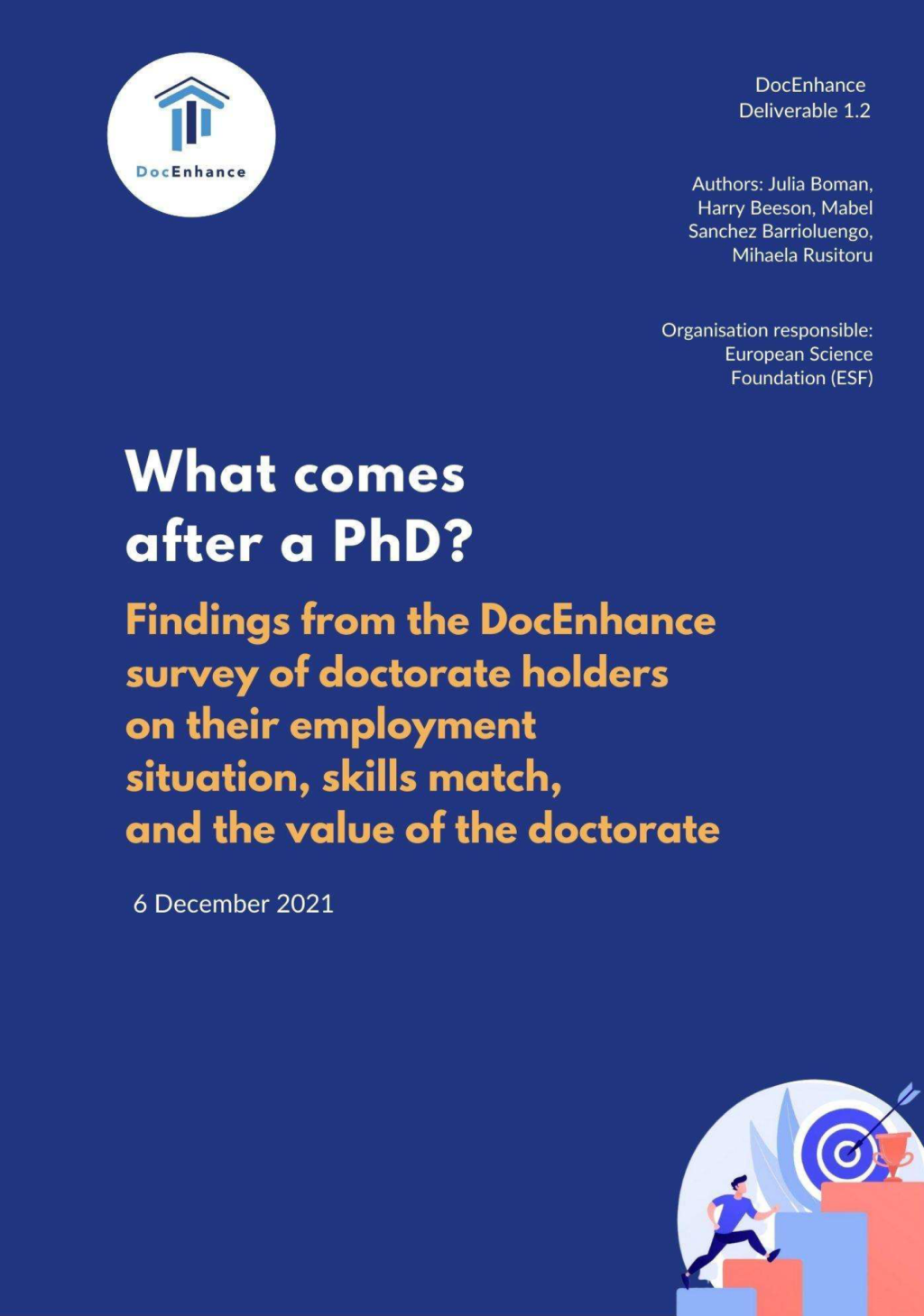 Front page of the What comes after a PhD report